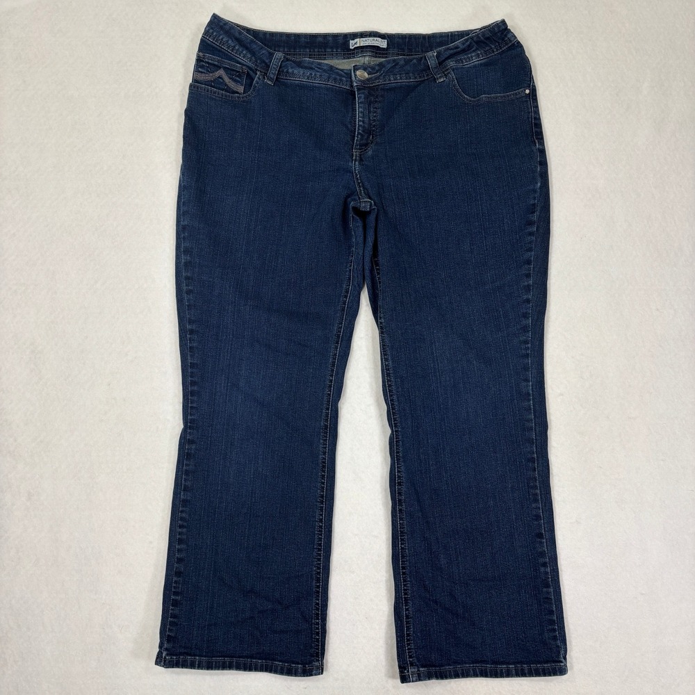 Lee Natural Fit Jeans 18W Petite Straight Leg Mid Rise Denim
